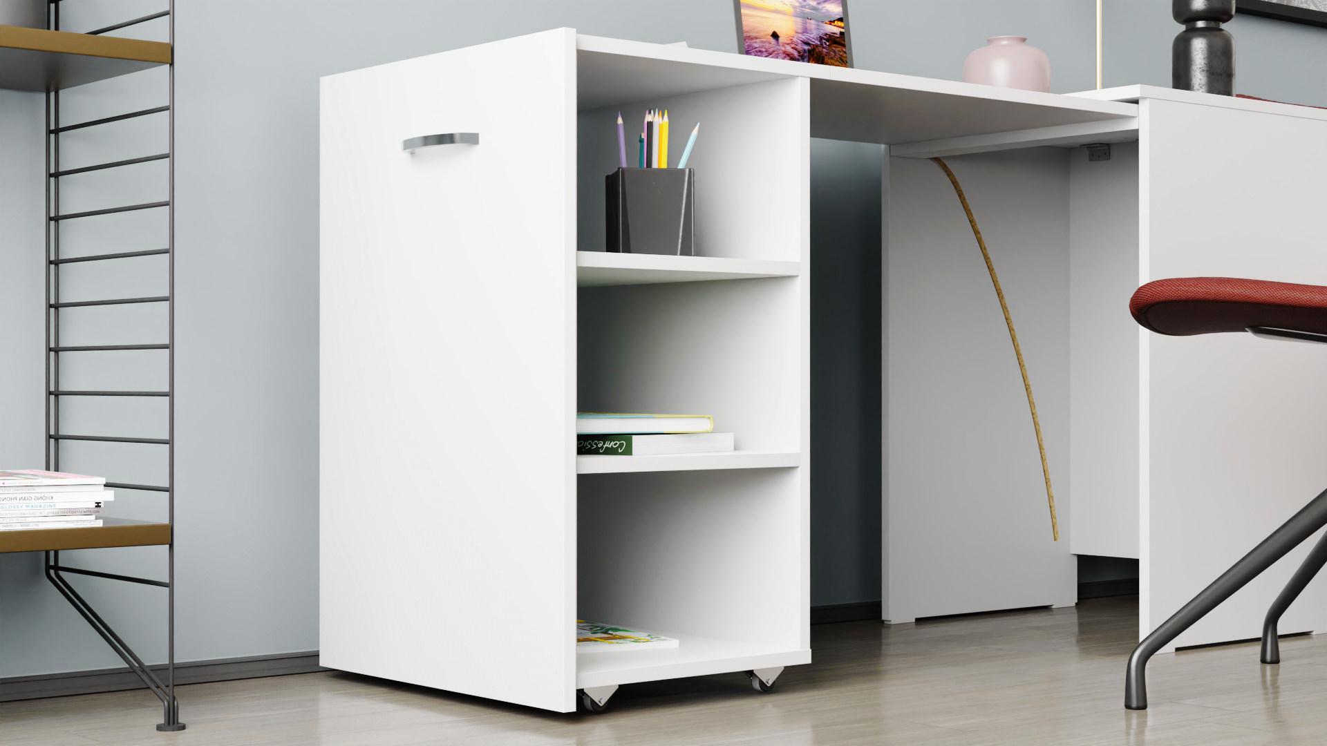 Стіл-тумба трансформер Ferrum-decor 1/2 ДСП 16 мм 750x1450x600 мм Білий (FRD-105074) - фото 7 Стіл-тумба трансформер Ferrum-decor 1/2 ДСП 16 мм 750x1450x600 мм Білий (FRD-105074) - фото 7