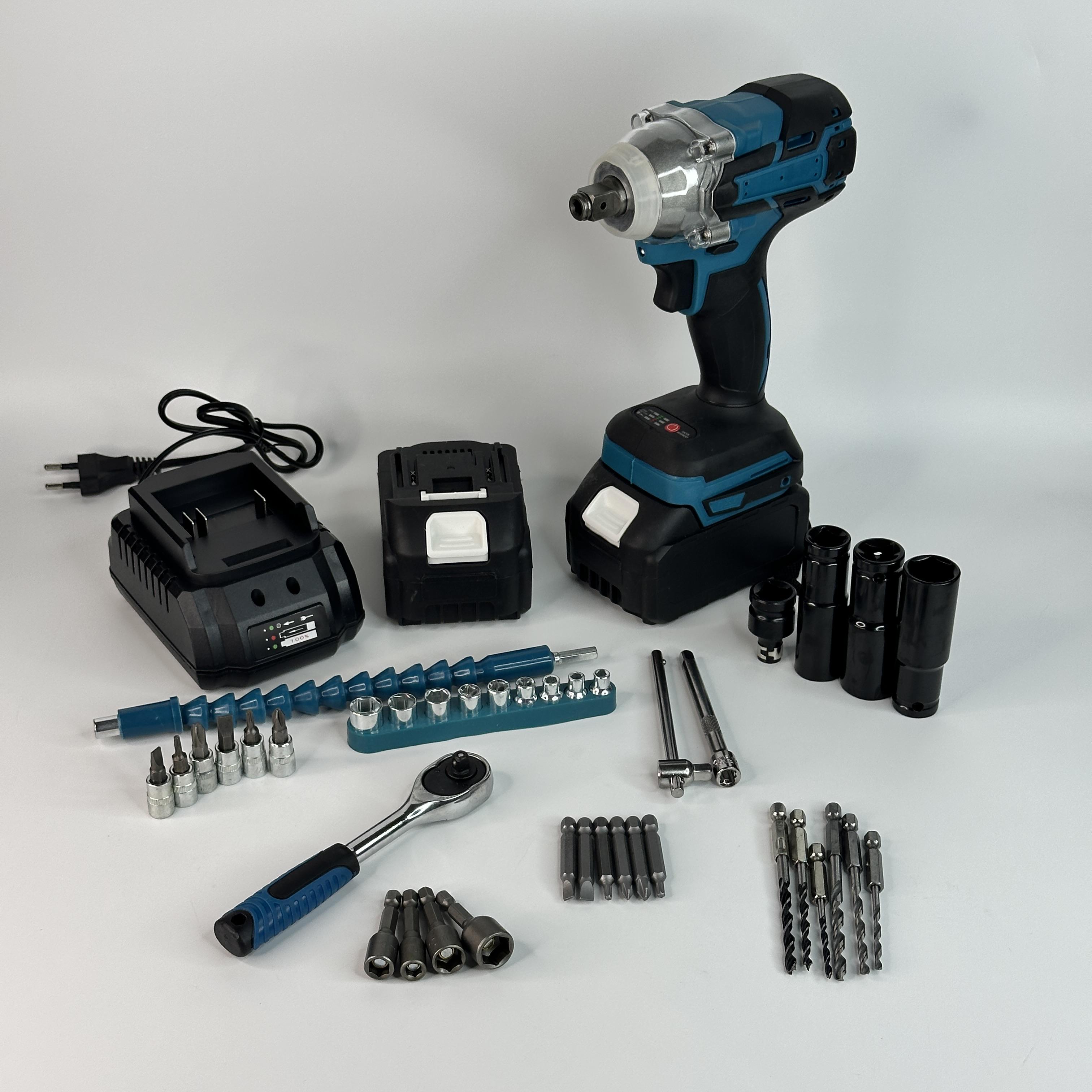 Гайковерт MK-20V с 2 аккумуляторами и инструментами 48V