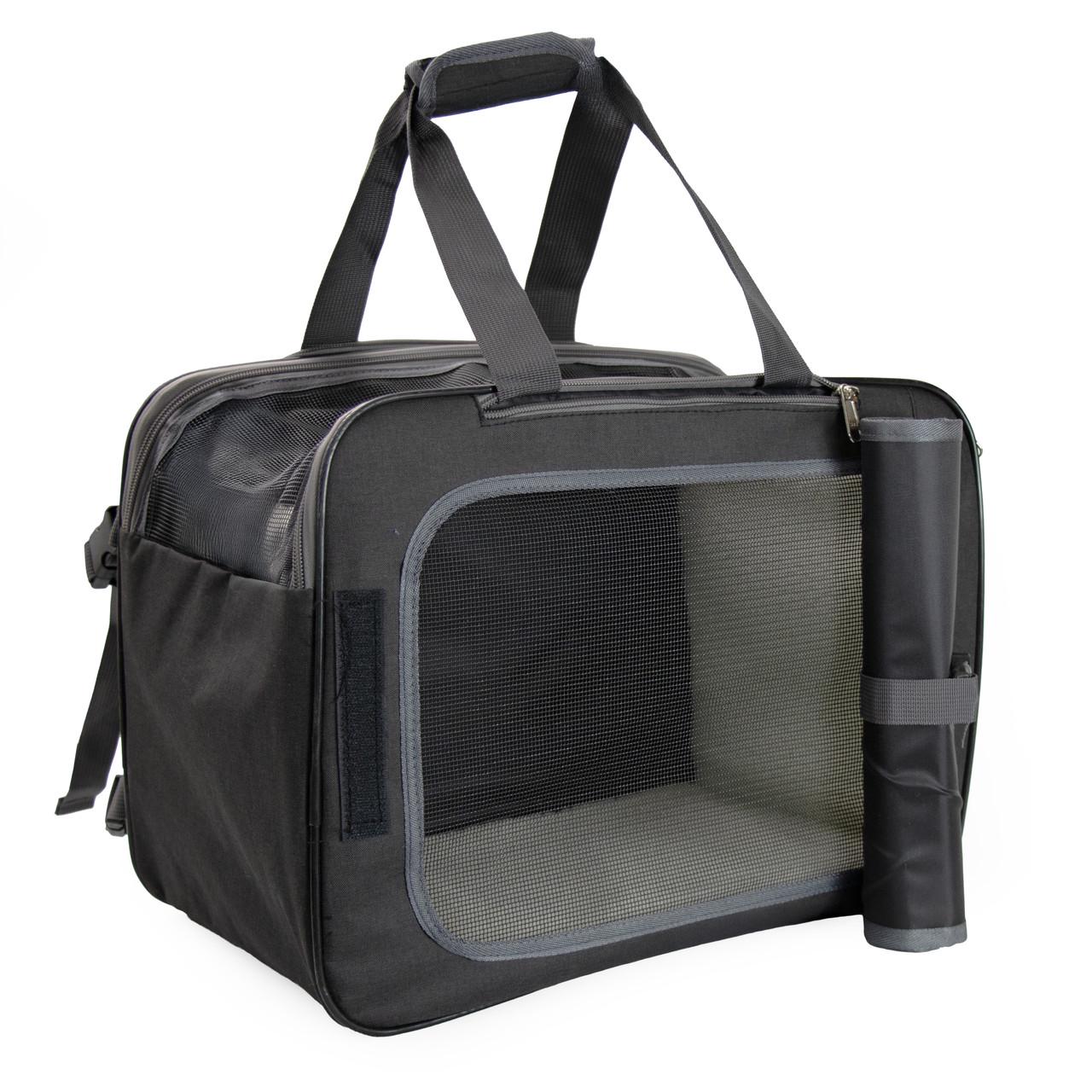 Сумка-рюкзак для переноски домашних питомцев CosmoPet CP-43 2в1 45х34х25 см Black (3_06190)