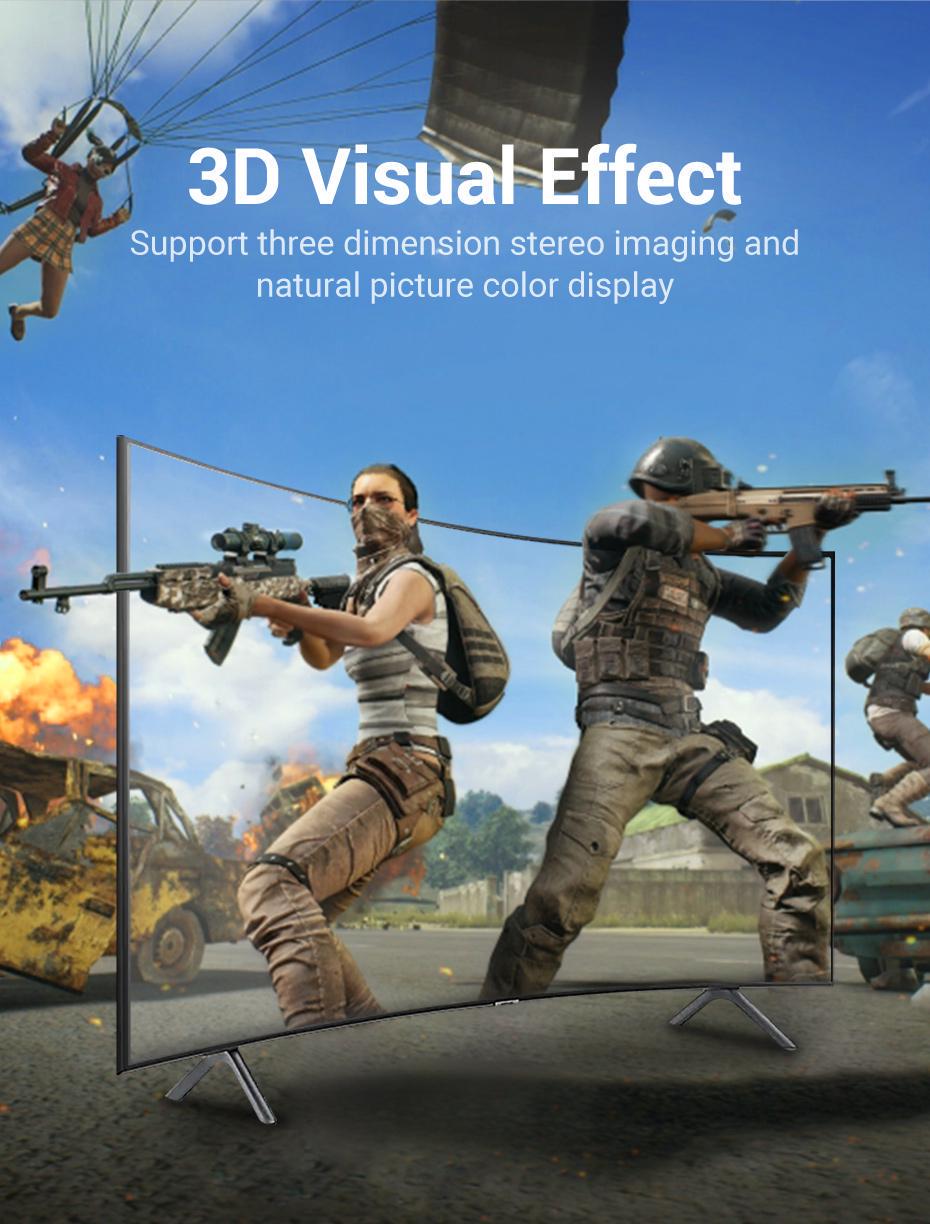 Кабель Vention DisplayPort 1.4 8K 60Hz 4K 144Hz 1080p 240Hz 32.4 Гбіт/с DP Dynamic HDR G-Sync Free Sync нейлонове обплетення 1,5 м Чорний (HCCBG) - фото 5