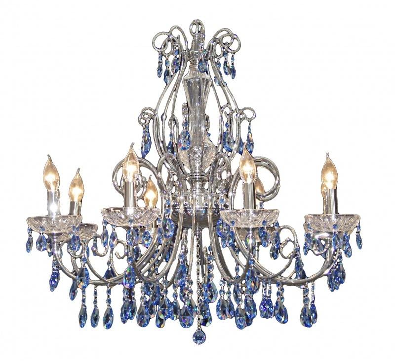 Люстра свеча подвесная хрустальная Brille CR-302L/8S