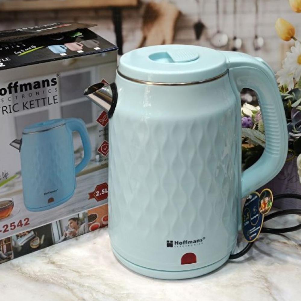 Електрочайник Hoffmans Electronics HM-2542 2000W 2,5 л Блакитний (120.1873.1) - фото 4 Електрочайник Hoffmans Electronics HM-2542 2000W 2,5 л Блакитний (120.1873.1) - фото 4