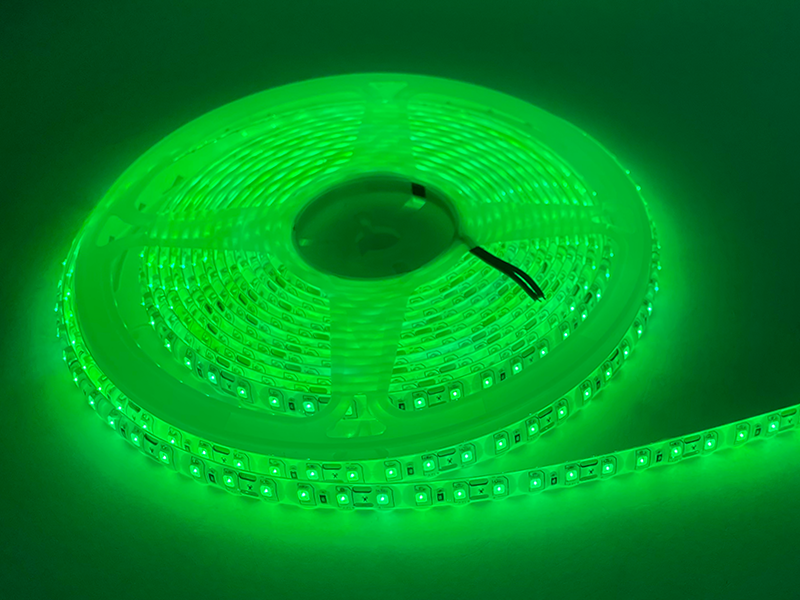 Світлодіодна стрічка MTK 3528 120 LED 8 мм 12 В IP65 подвійна плата Зелений (7550)