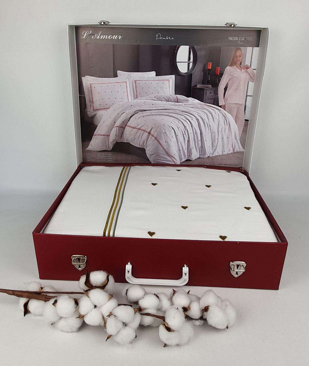 Комплект постельного белья Maison D'or Lamour с вышивкой 200х220 см Green (CN38671) Комплект постельного белья Maison D'or Lamour с вышивкой 200х220 см Green (CN38671)