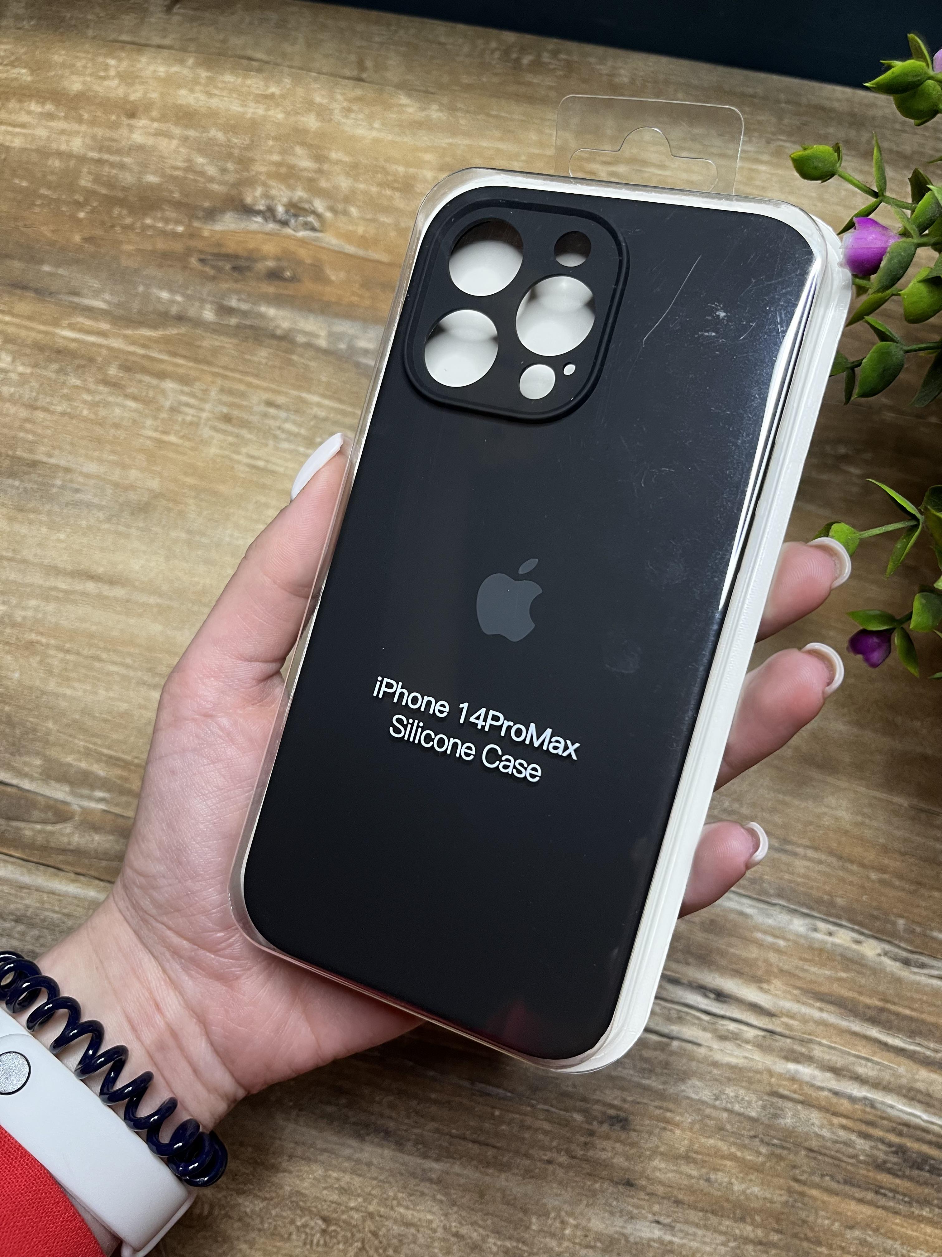 Чохол накладка на iPhone (Айфон) 14 Pro Max закритий низ та закрита камера silicone case full camera на apple - фото 1