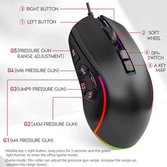 Игровая мышь LT с RGB подсветкой X9 - фото 7 Игровая мышь LT с RGB подсветкой X9 - фото 7