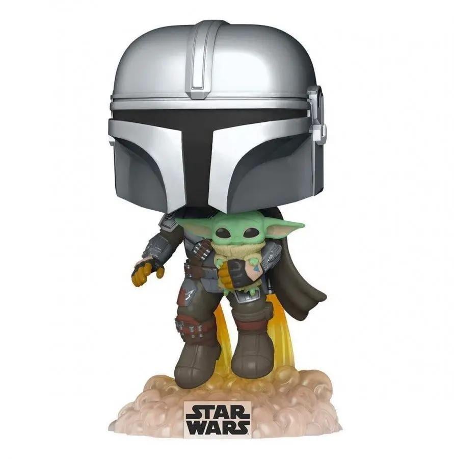 Фігурка колекційна Funko Pop Bobble Star Wars Mandalorian Flying with The Child №402 (06/402)