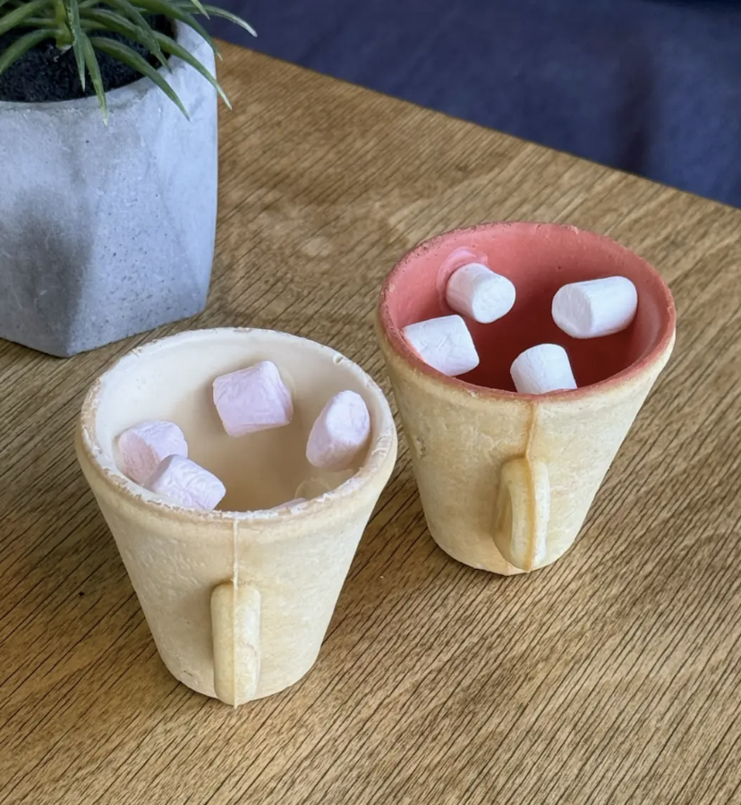 Подарочный набор 8 шт. съедобных чашек с маршмеллоу на Новый год/Рождество/Николая печенье/шоколад/маршмеллоу для горячих напитков (Е500137(8) - фото 3