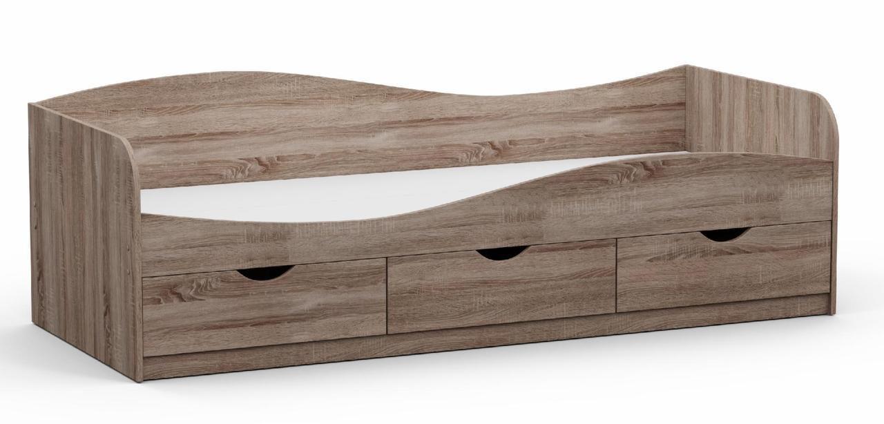 Ліжко односпальне Kontinent L-9 із шухлядами 80х200 см Дуб Сонома Трюфель (86223868) - фото 1 Ліжко односпальне Kontinent L-9 із шухлядами 80х200 см Дуб Сонома Трюфель (86223868) - фото 1