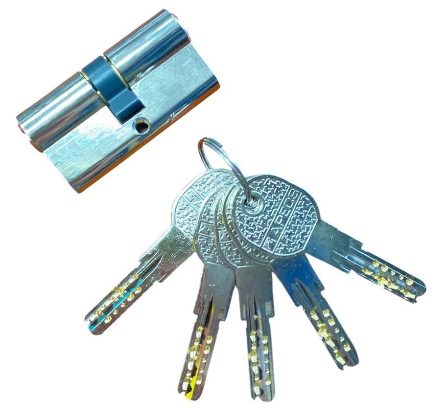 Цилиндр для замков Apecs Premier QM 60 30х30 мм NI (5514)