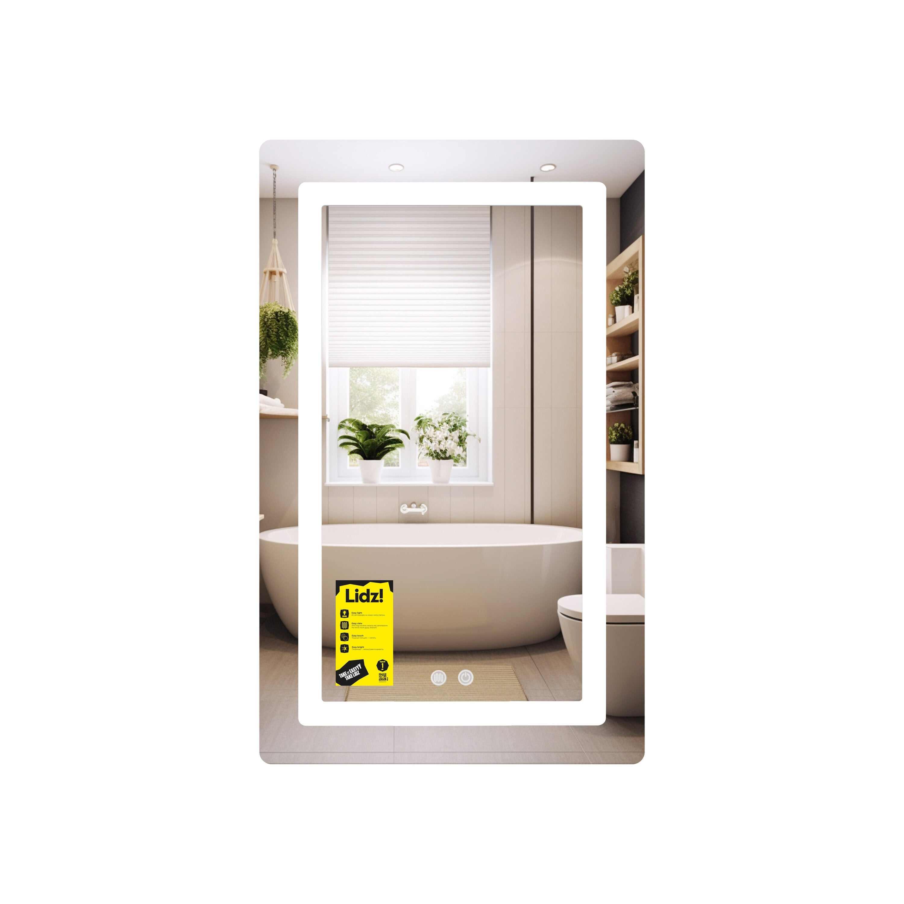 Зеркало Lidz Kubis KU2 с LED-подсветкой Touch/антизапотеванием/диммером 500х800 мм (LD78LF936508048448) Зеркало Lidz Kubis KU2 с LED-подсветкой Touch/антизапотеванием/диммером 500х800 мм (LD78LF936508048448)