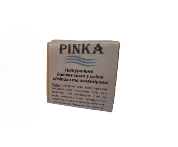 Мыло натуральное детское Pinka облепиха календула жесткая ручной работы 100 г (1357447252) Мыло натуральное детское Pinka облепиха календула жесткая ручной работы 100 г (1357447252)
