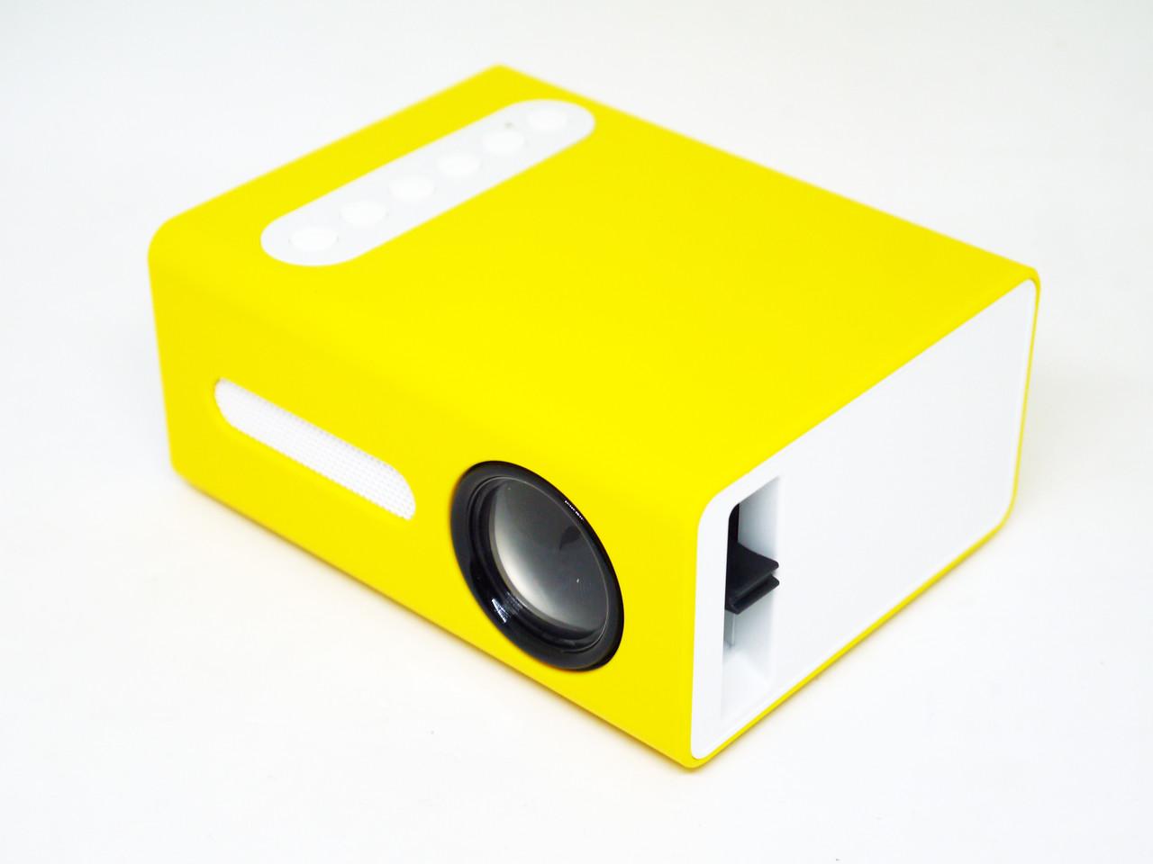 Портативный мультимедийный проектор Led Projector T300 Желтый (17115)