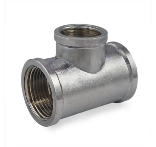 Тройник редукционный ВОВ 3/4"х1/2"х3/4" никелированный (000061476)