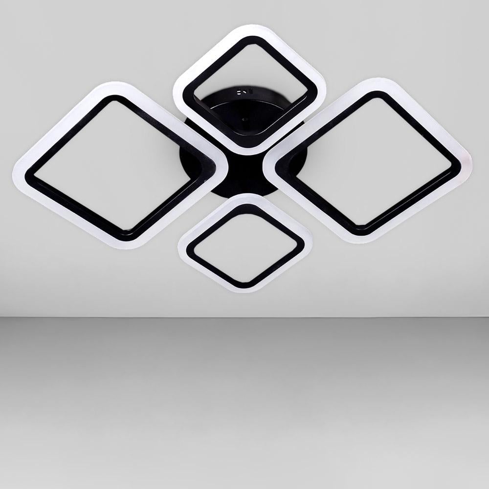 Люстра потолочная светодиодная Light House SL-18183/2/2 BK 96W Dimmer 3000-6000K 130х700х510 мм Черный