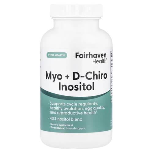 Инозитол B-8 Fairhaven Health Myo + D-Chiro Inositol 120 caps (FHH-00227)