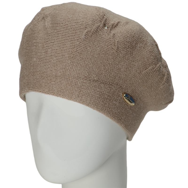 Берет жіночий Lirus Клара подвійний на стійці Бежевий