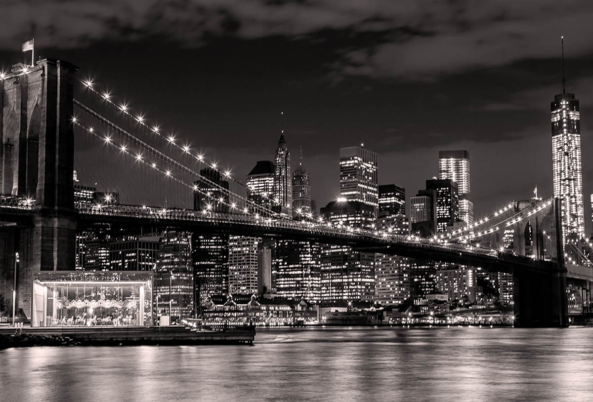 Фотообои WS Wallpaper Бруклинский мост 392x270 см (31201) Фотообои WS Wallpaper Бруклинский мост 392x270 см (31201)