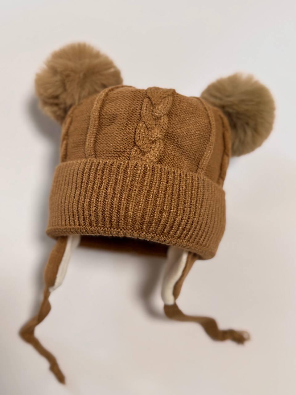 Шапка детская вязаная зимняя с ушками Медвежонок 1-3 года - фото 9 Шапка детская вязаная зимняя с ушками Медвежонок 1-3 года - фото 9