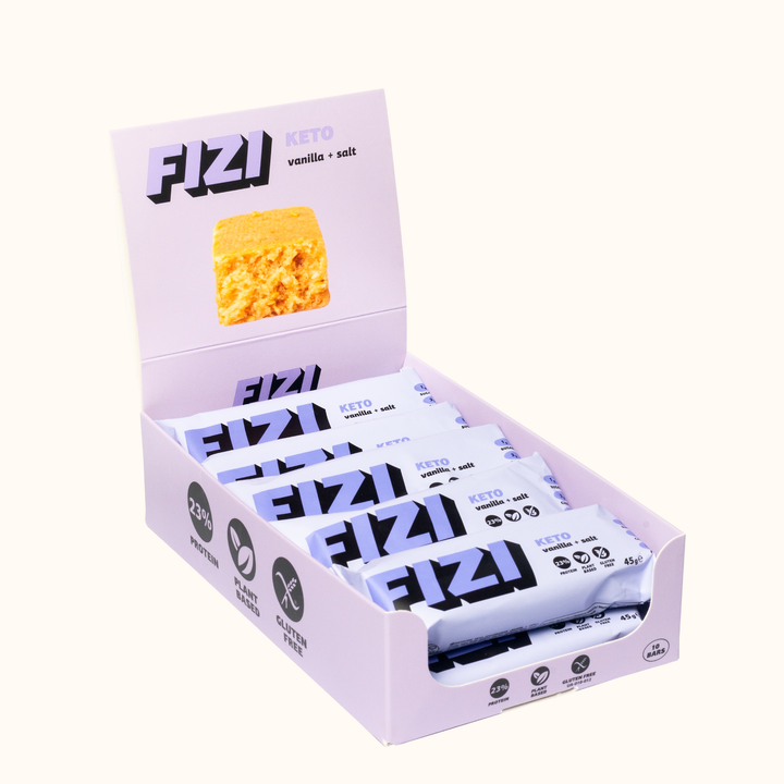 Батончик протеиновый низкоуглеводный Fizi Ваниль/Соль 45 г 10 шт. (2512239031)