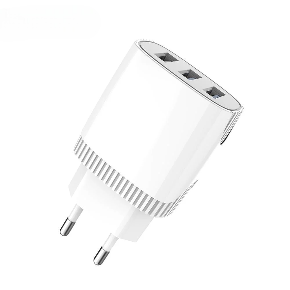 Мережевий зарядний пристрій Aspor A812 3USB/2,4A та USB кабель Lightning Білий (925210)