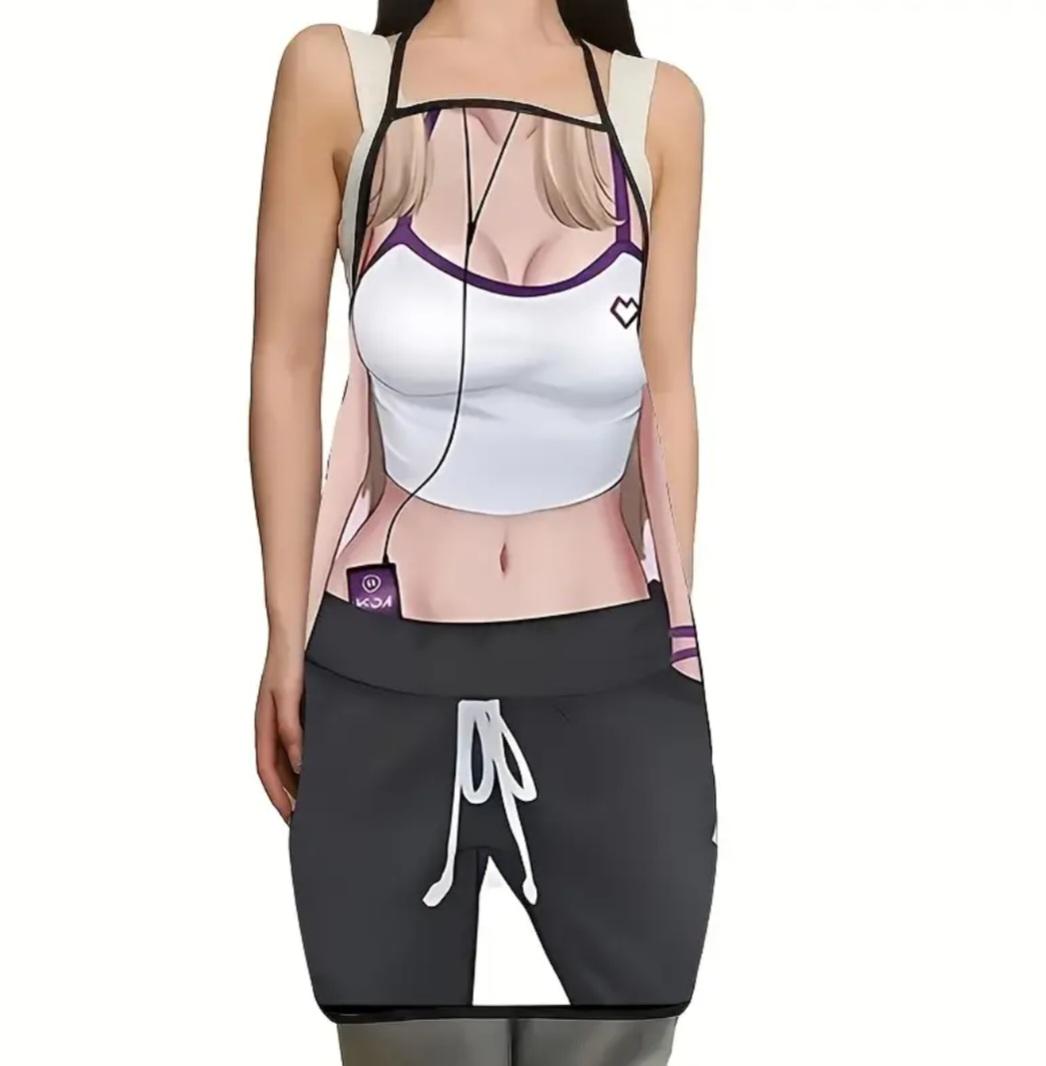 Фартук с приколом для женщин девочка с плеером 80x60 см Разноцветный (50166) - фото 3 Фартук с приколом для женщин девочка с плеером 80x60 см Разноцветный (50166) - фото 3