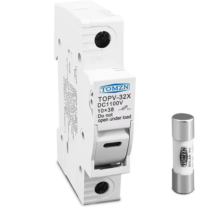 Тримач однополюсний без запобіжників TOMZN для сонячних панелей LED індикація до 1100V PV gPV 10x38 мм - фото 8 Тримач однополюсний без запобіжників TOMZN для сонячних панелей LED індикація до 1100V PV gPV 10x38 мм - фото 8