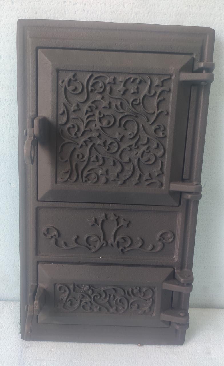 Дверка спаренная сплошная паутинка крашеная