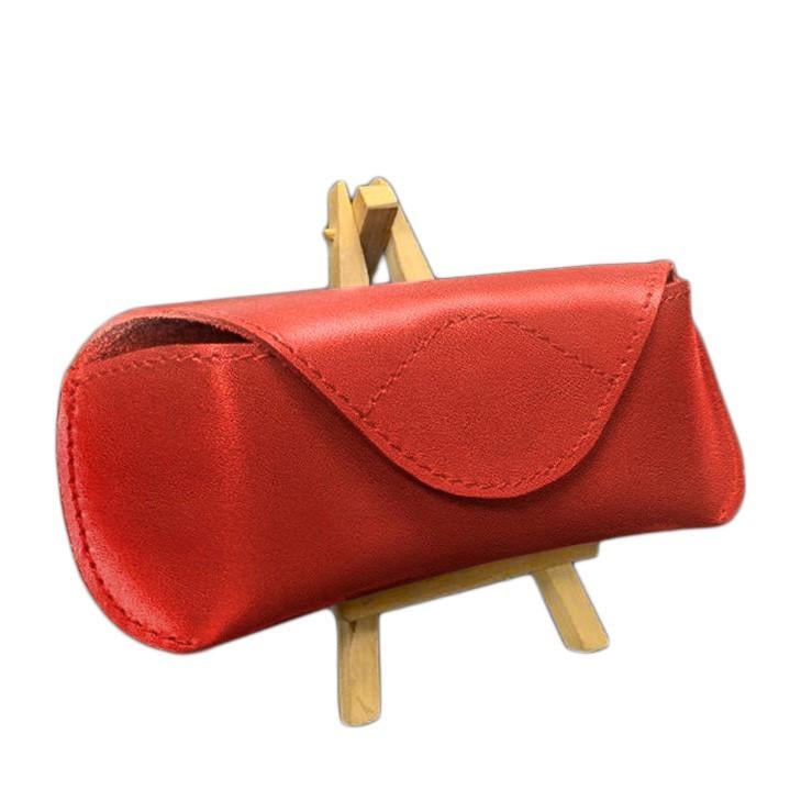 Чохол шкіряний для окулярів з клапаном на магніті Краст Червоний (A-027729)