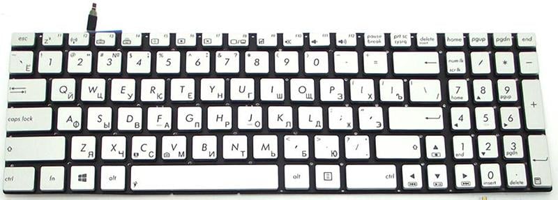 Клавиатура для ноутбука Asus G550/G550JK с подсветкой клавиш матовая (90NB00K1-R31RU0)