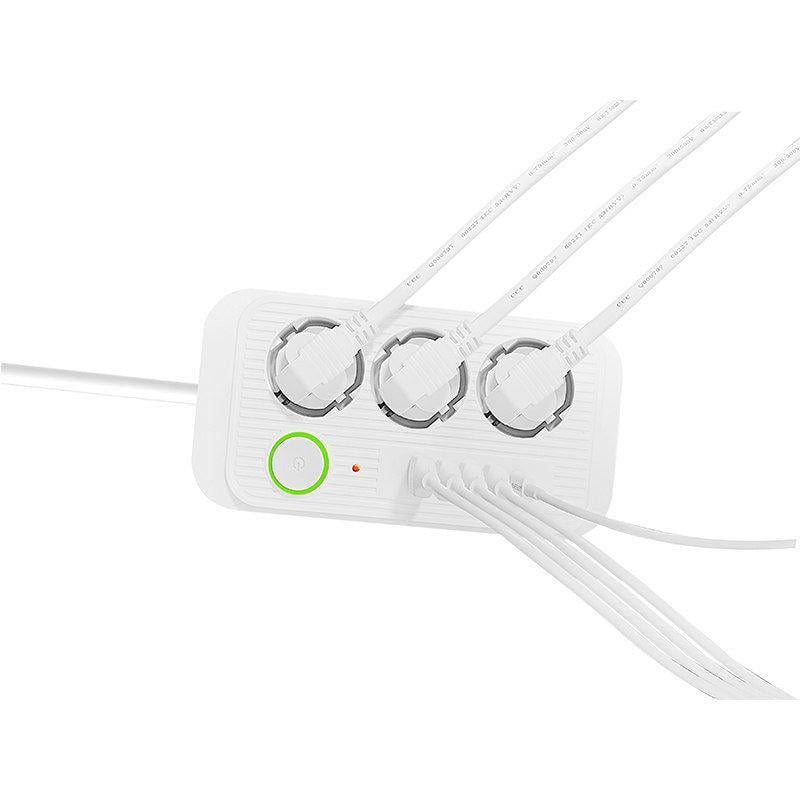 Сетевой фильтр питания UA Power Socket F09U 185см 3 розетки/4USB/Type-C Port - фото 4 Сетевой фильтр питания UA Power Socket F09U 185см 3 розетки/4USB/Type-C Port - фото 4