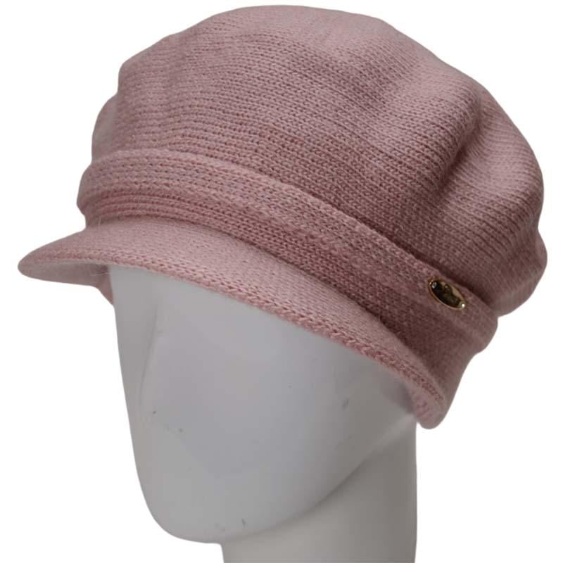 Шапка женская зимняя Lirus Дороти с козырьком шерстяная на флисовой подкладке One size Пудровый (131737) - фото 1 Шапка женская зимняя Lirus Дороти с козырьком шерстяная на флисовой подкладке One size Пудровый (131737) - фото 1