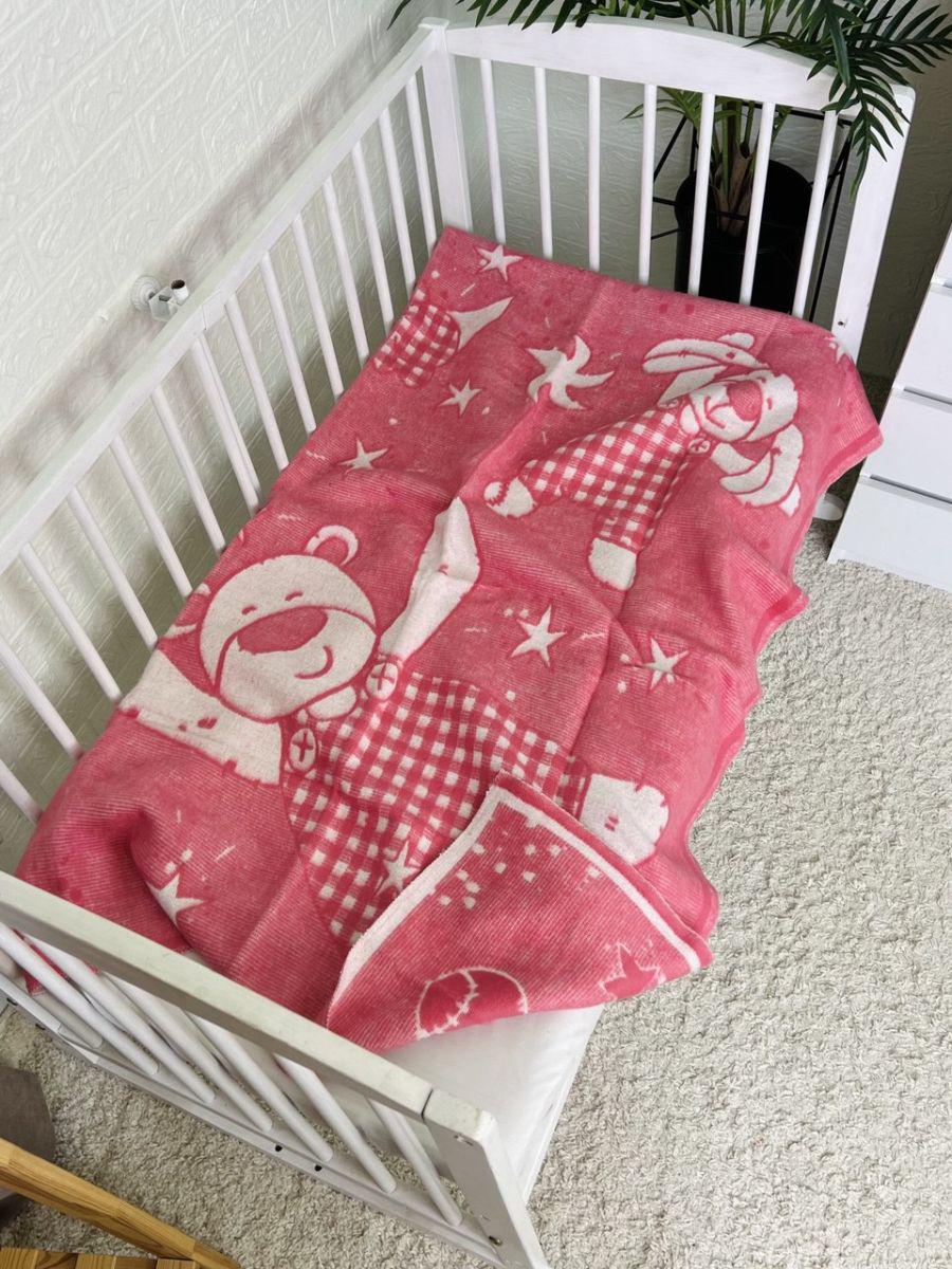 Ковдра дитяча в ліжечко тепла з байки 100х140 см (818)