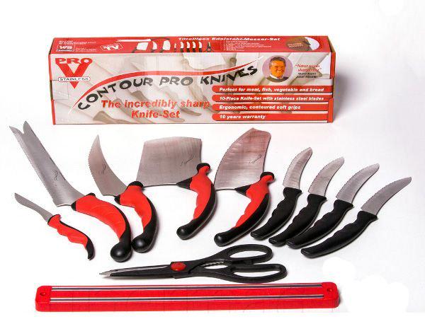 Набір кухонних ножів Contour Pro Knives контур з магнітною рейкою 11 пр. (130337)