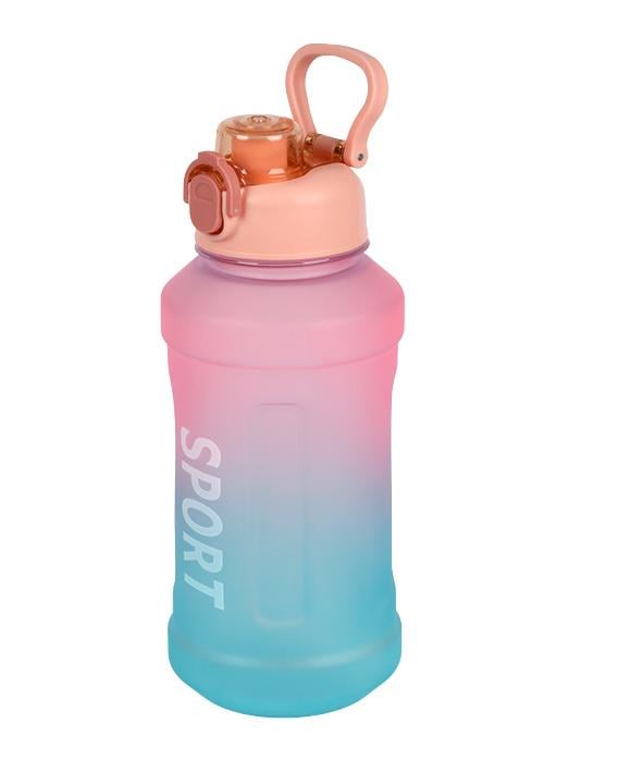 Пляшка-поїлка Sports пластикова з карабіном 1,3 л Pink/Blue (31053) Пляшка-поїлка Sports пластикова з карабіном 1,3 л Pink/Blue (31053)