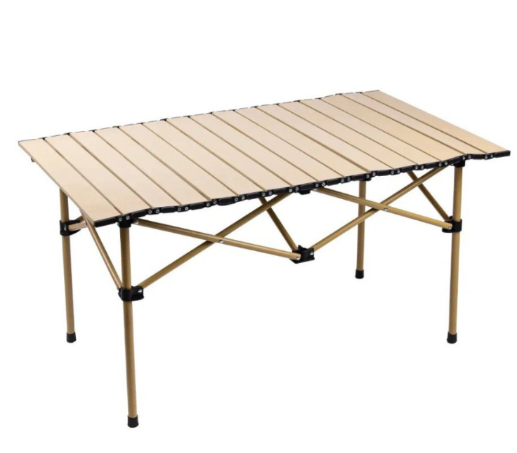 Стіл туристичний розкладний для кемпінгу/пікніку у чохлі 120х60х60 см Бежевий (6ac878e7)
