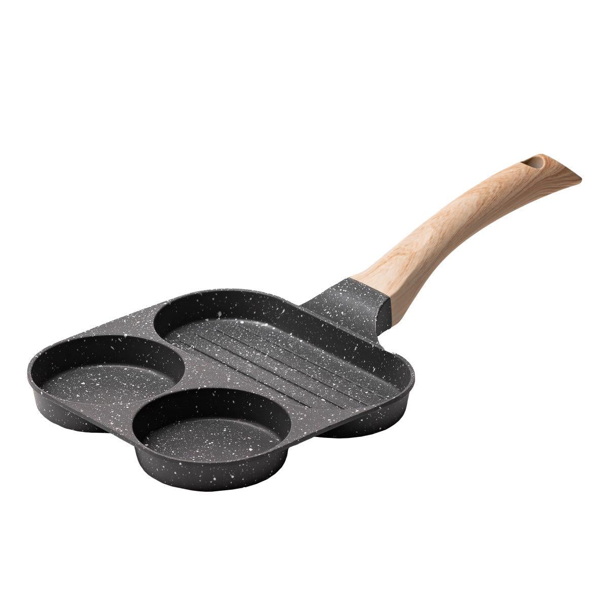 Сковорода квадратная порционная на 3 секции с антипригарным покрытием для всех плит Серый (HP39571C)