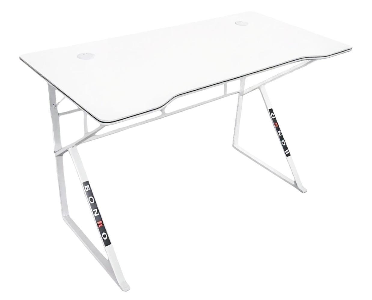 Стіл геймерський ігровий комп'ютерний Bonro 276 МДФ 0,5 мм Білий (147-76-42401080)