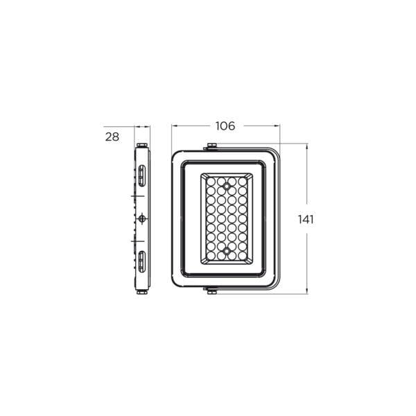 Прожектор LED Eurolamp LED-FL-50 B 50W 230V 4250 6500K IP65 141x28x106 мм (4262380663381) - фото 3 Прожектор LED Eurolamp LED-FL-50 B 50W 230V 4250 6500K IP65 141x28x106 мм (4262380663381) - фото 3