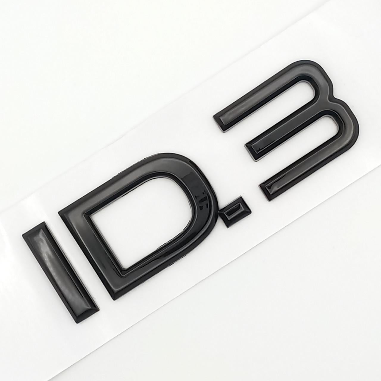 Емблема напис ID3 Volkswagen ABS 8х2,5 см Чорний глянцевий (2690671600)