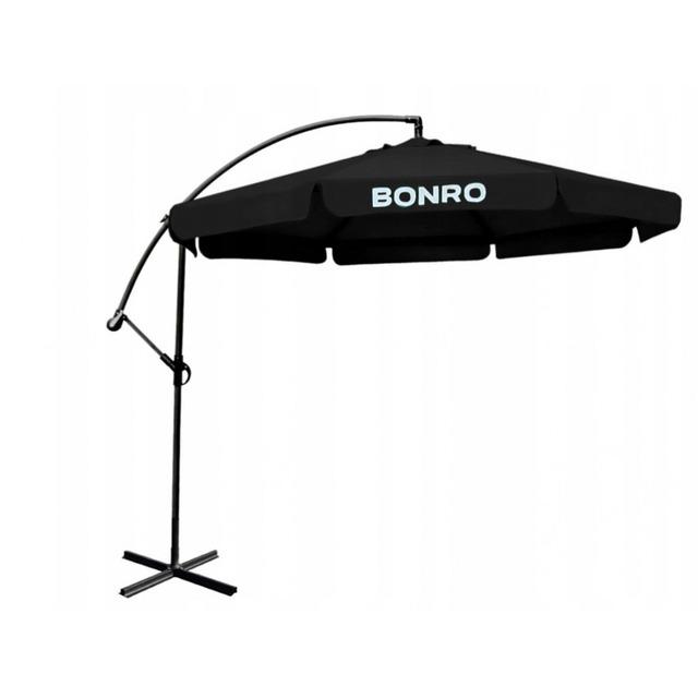 Садовый зонт Bonro B-7218 с наклоном 3 м 6 спиц Черный
