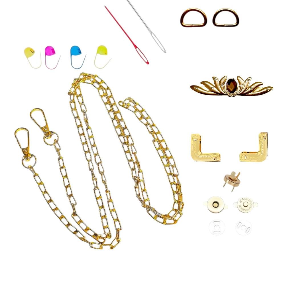 Набор фурнитуры для сумки Золотая Лилия золотая фурнитура №10 (5045-10) Набор фурнитуры для сумки Золотая Лилия золотая фурнитура №10 (5045-10)