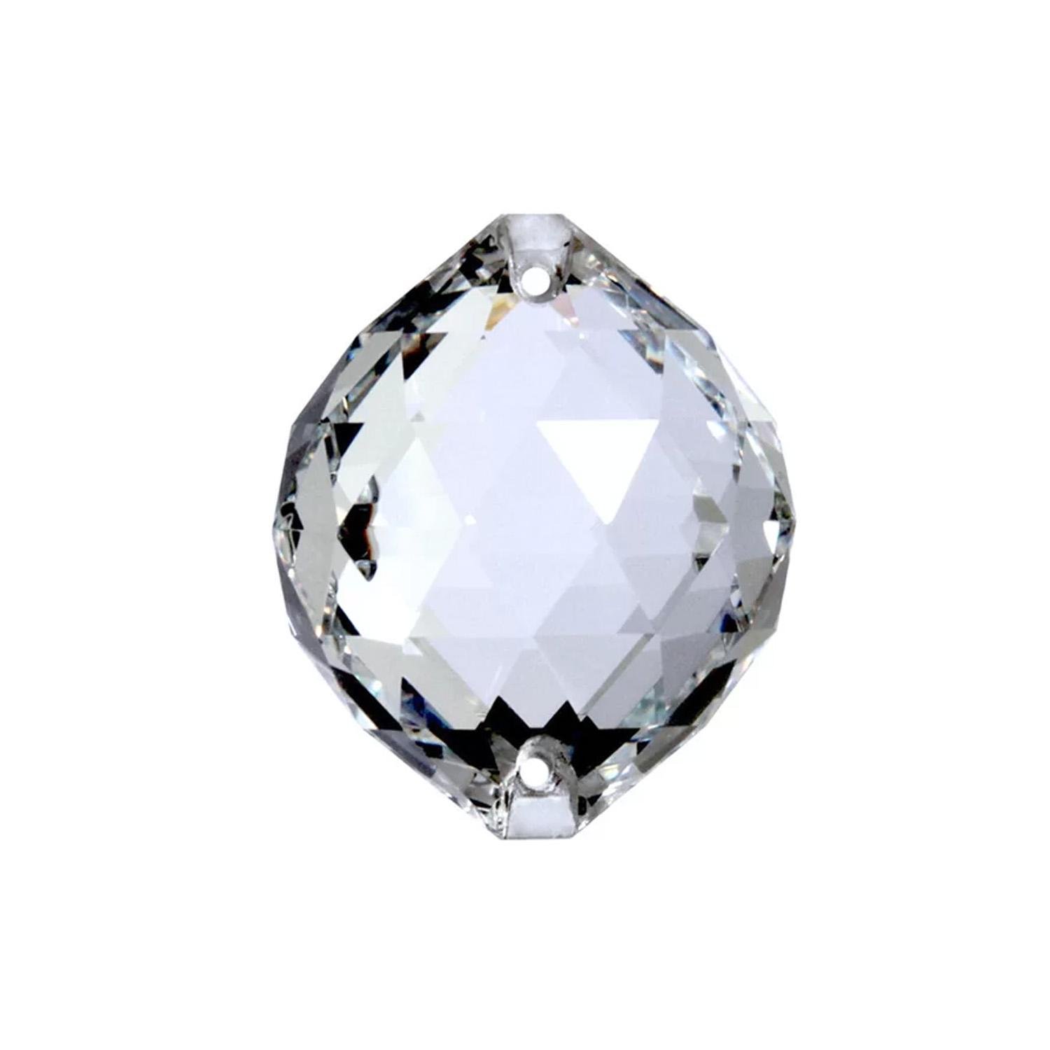 Подвеска граненая Шар 30х38 мм с двумя отверстиями