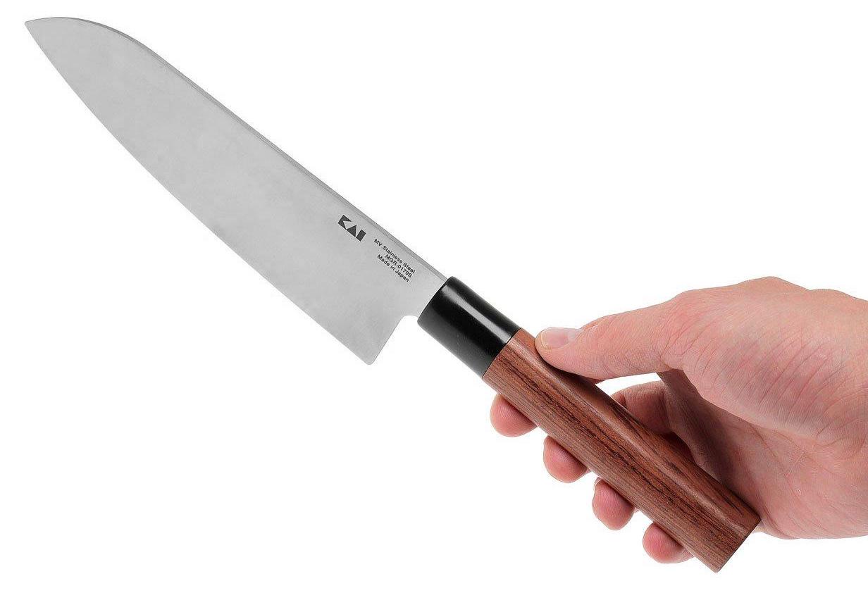 Нож кухонный KAI Seki Magoroku Redwood Сантоку 170 мм (MGR-0170S) - фото 7 Нож кухонный KAI Seki Magoroku Redwood Сантоку 170 мм (MGR-0170S) - фото 7