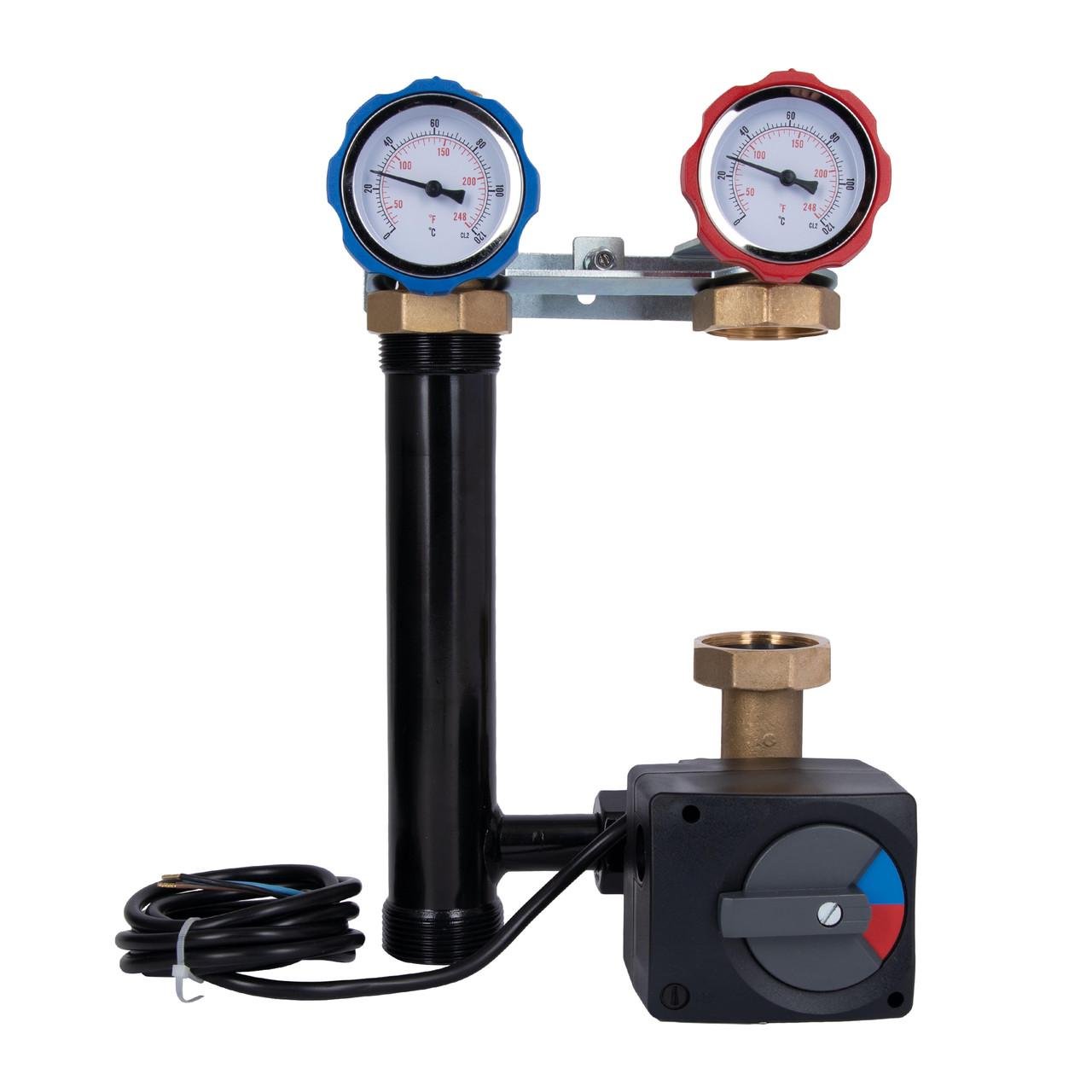 Насосна група ICMA №R001 1 1/2"x1" підключення праворуч без насоса (93R001AFD53SC)