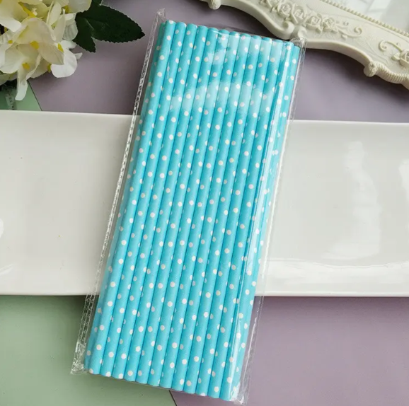Трубочки коктейльные в горошек 25 шт. 20 см Голубо-белый (2108/16) - фото 4 Трубочки коктейльные в горошек 25 шт. 20 см Голубо-белый (2108/16) - фото 4