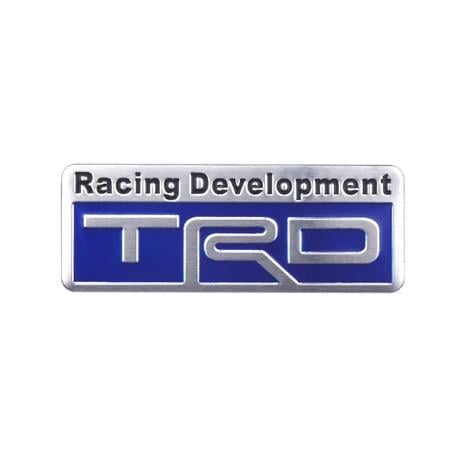 Эмблема алюминиевая Racing Development TRD Toyota 8х3 см Хром/Синий (1123436958)