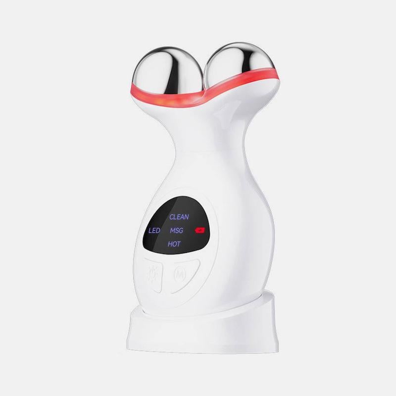 Массажер для лица и шеи LED Facial and Neck Massager с красным светом