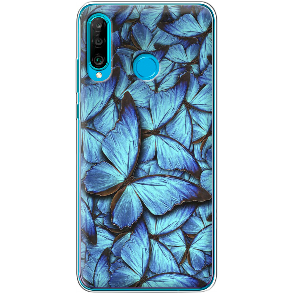 Чохол Boxface Huawei P30 Lite Лазурні Метелики Прозорий силікон (36871-up1550-36871)