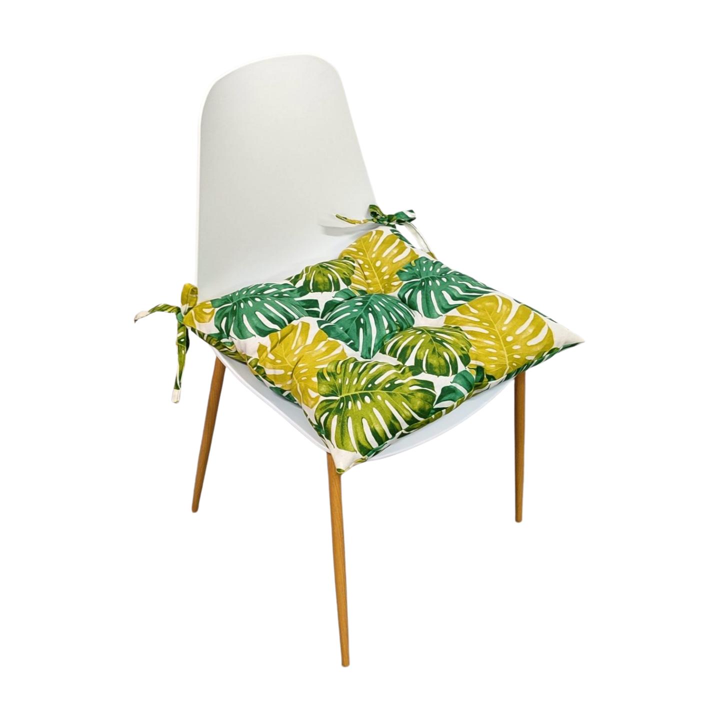 Подушка для стула eGarden FAUNA холофайбер с завязками 40x40x8 см (5673)